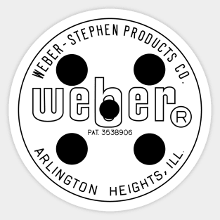 Grill Giants Original Weber Vent Logo front side print Black Sticker